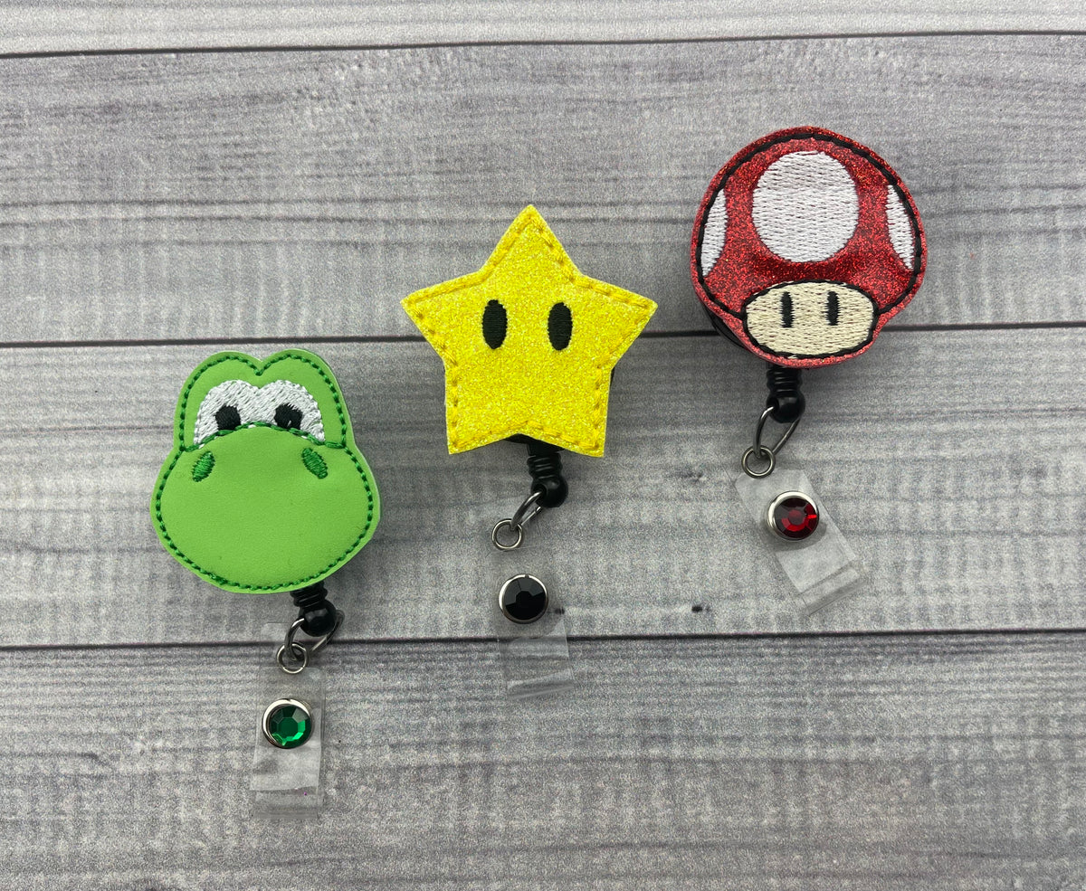 Video Game Mario Inspired Badge Reel