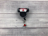 Mouse Nurse Badge Reel