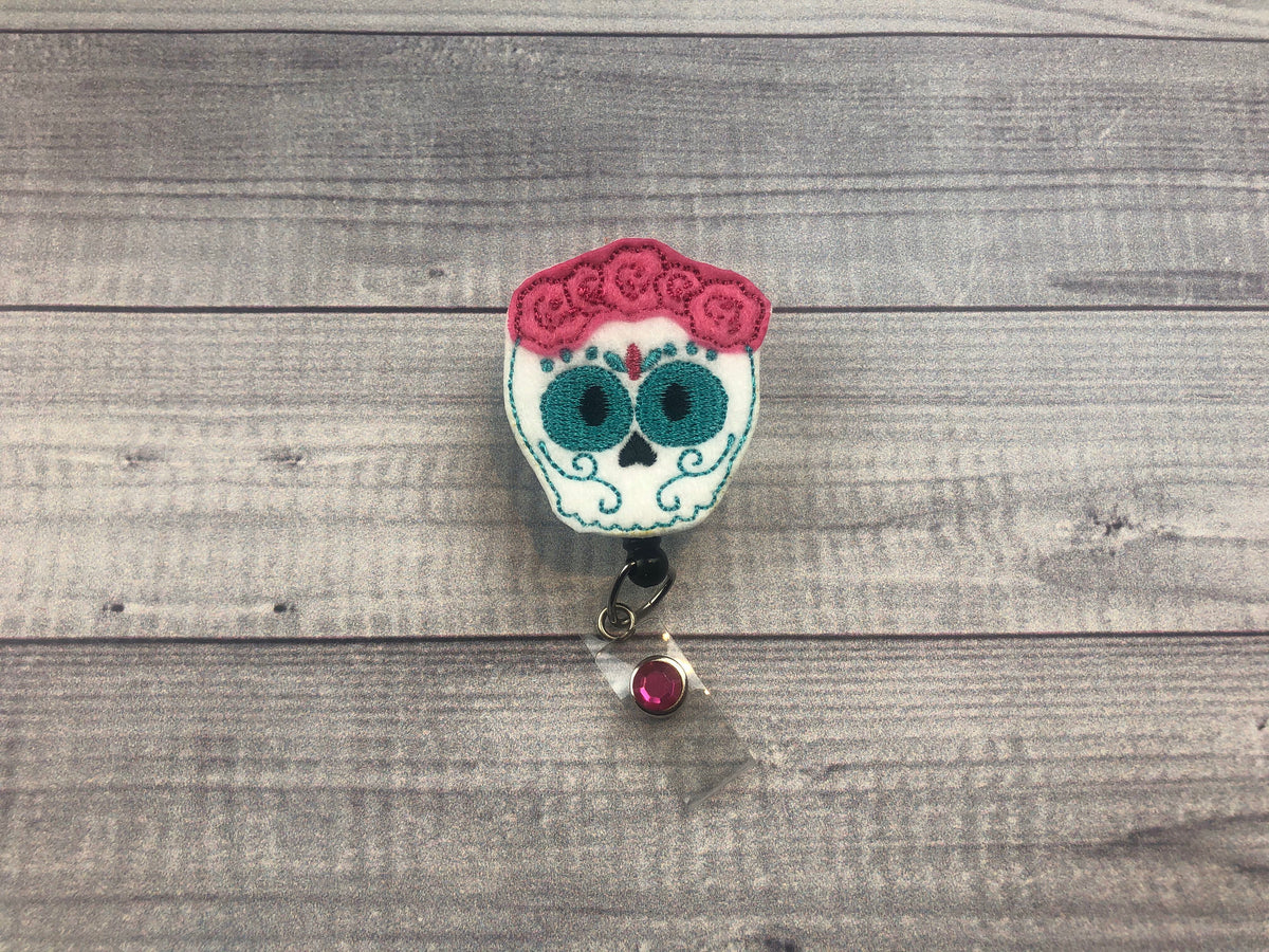 Sugar Skull Badge Reel – Catherine Crafts Shop