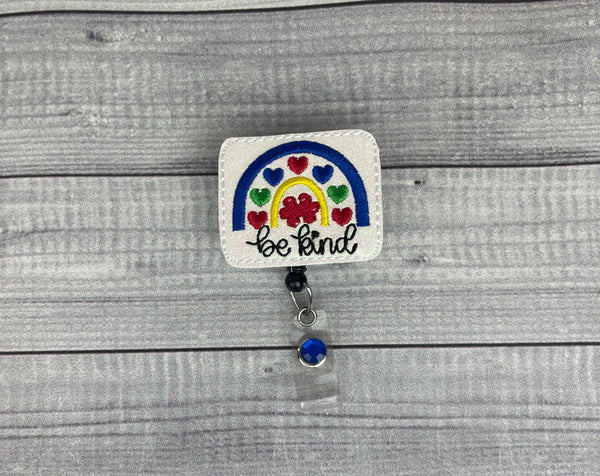 Be Kind Autism Rainbow Badge Reel