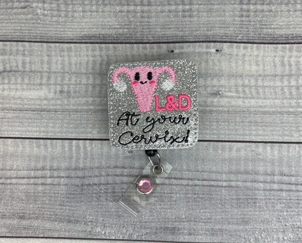 At Your Cervix Baby Feet Badge Reel
