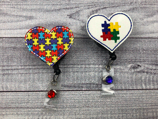 Autism Heart Badge Reel