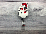 Beagle Snowman Badge Reel