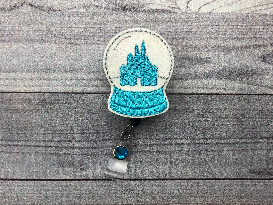 Castle Snowglobe Badge Reel