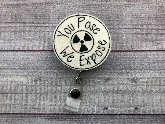 You Pose We Expose Badge Reel – Catherine Crafts Shop