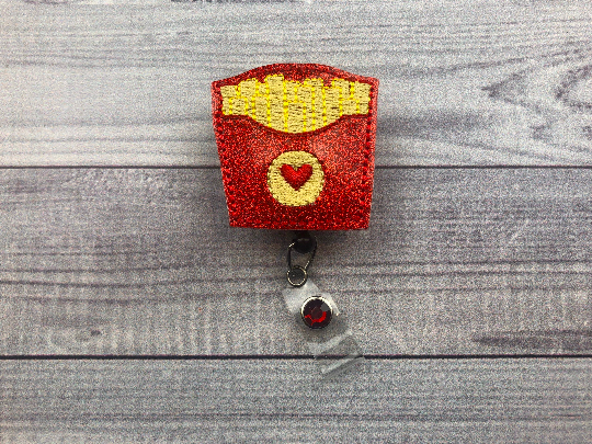 French Fries Love Badge Reel