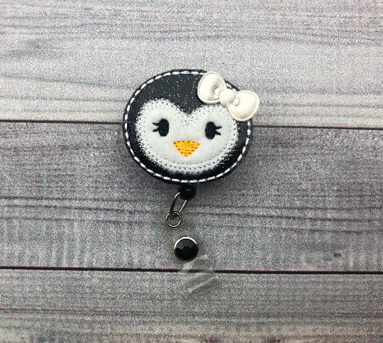 Girly Penguin Badge Reel
