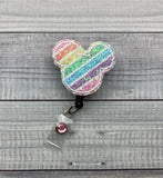 Rainbow Chunky Mouse Badge Reel