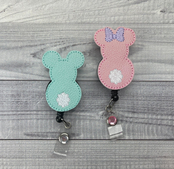 Mouse Bunny Badge Reel