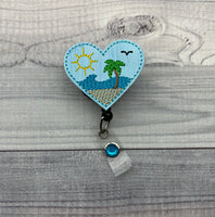 Beach Heart Badge Reel