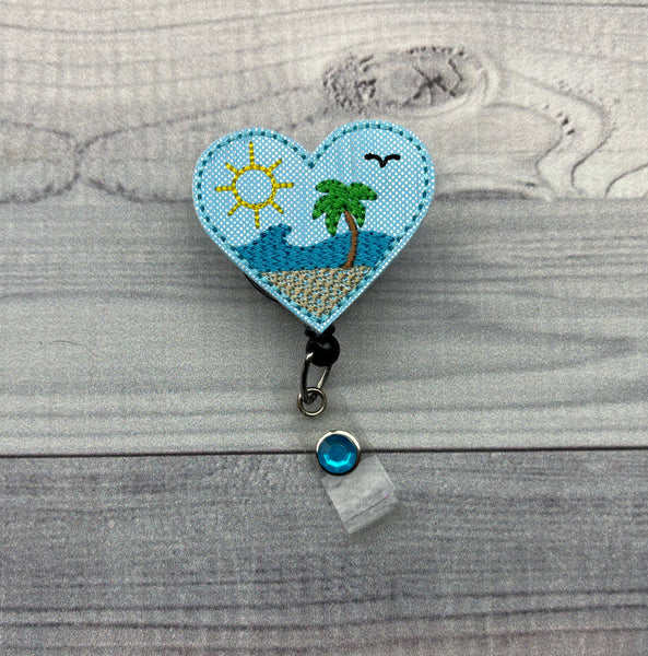 Beach Heart Badge Reel