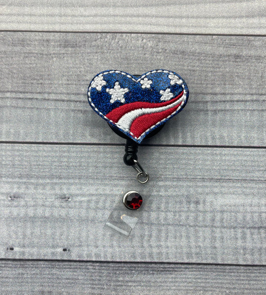 Patriotic Heart Badge Reel