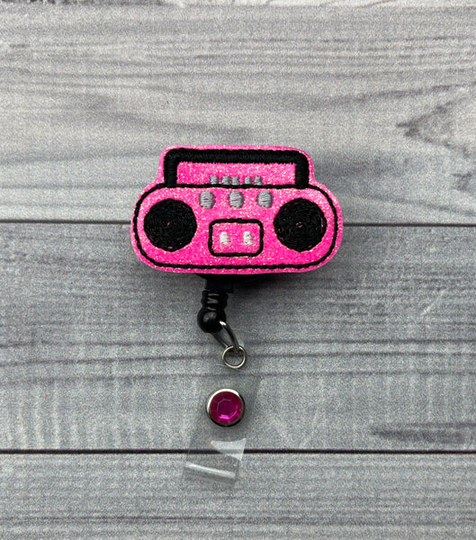 Boombox Badge Reel