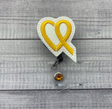 Childhood Cancer Awareness Heart Badge Reel