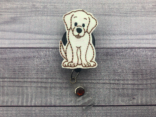 Labrador Badge Reel