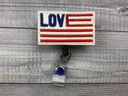 Love Flag Badge Reel