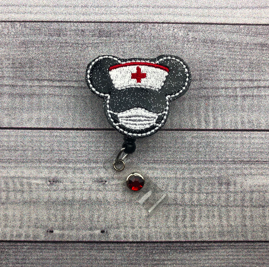 Face Mask Mouse Badge Reel