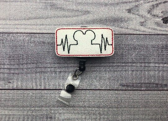 Mouse EKG Badge Reel