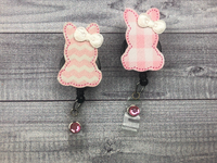 Pink Bunny Badge Reel