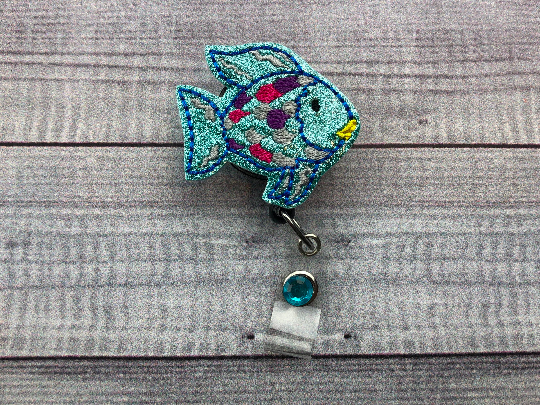 Colorful Fish Badge Reel