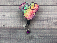 Rainbow Girl Mouse Badge Reel