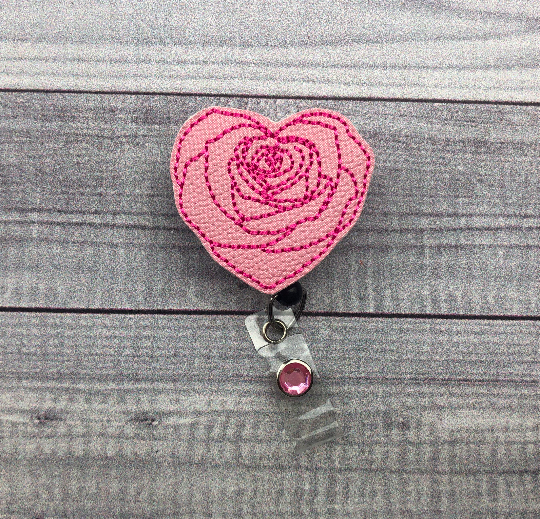 Rose Heart Badge Reel