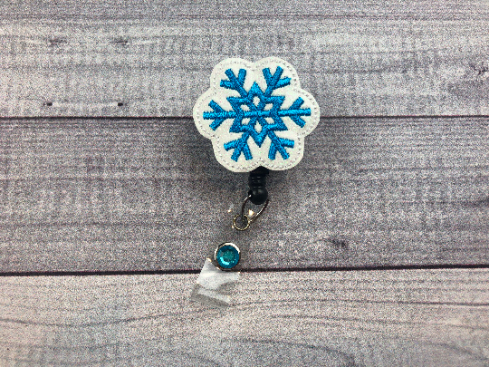 Glitter Snowflake Badge Reel