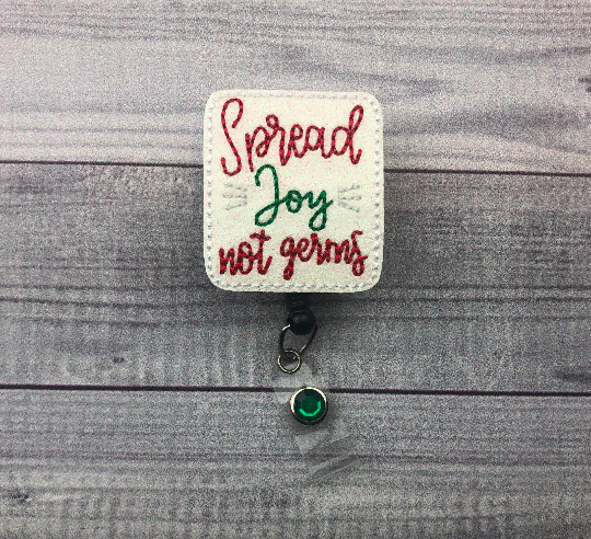 Spread Joy Not Germs Badge Reel