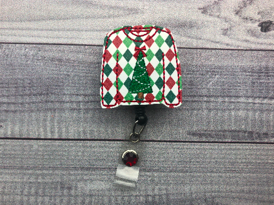 Ugly Sweater Badge Reel