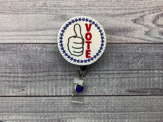 Vote Badge Reel – Catherine Crafts Shop
