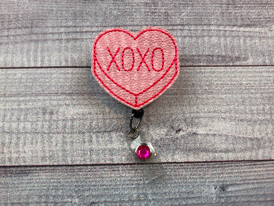 XOXO Candy Heart Badge Reel
