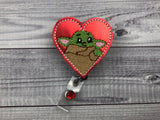 Baby Green Master in Heart Badge Reel