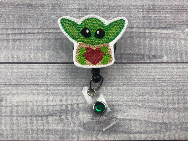Baby Green Master with Heart Badge Reel
