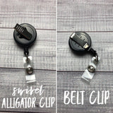 Pink Stethoscope Badge Reel