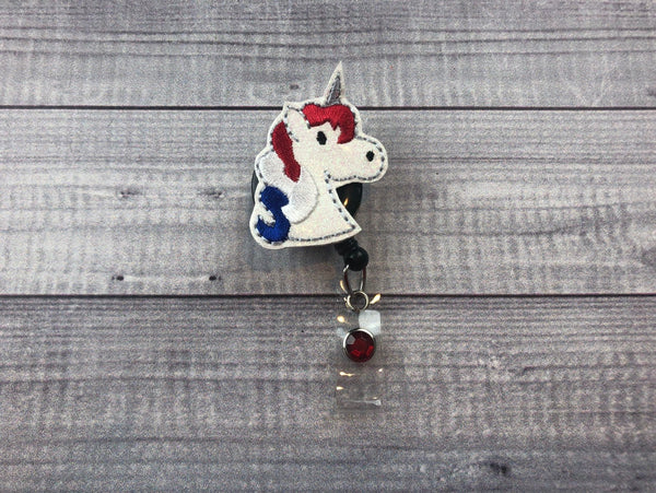 Patriotic Unicorn Badge Reel