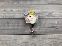 Glitter Unicorn Badge Reel