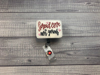 Spread Love Not Germs Badge Reel