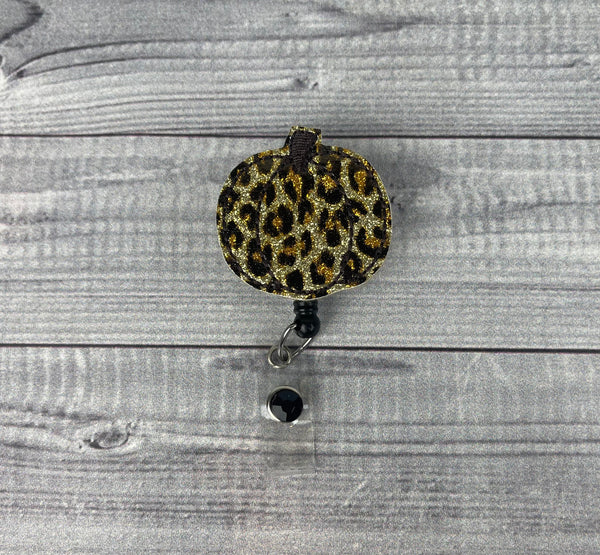 Leopard Pumpkin Badge Reel