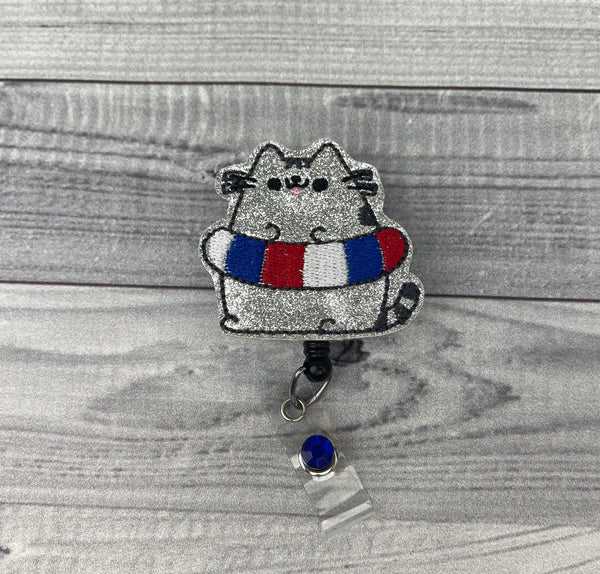 Americana Cat Badge Reel