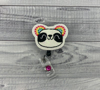 Rainbow Panda Badge Reel