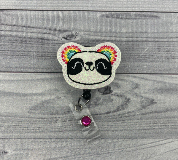 Rainbow Panda Badge Reel