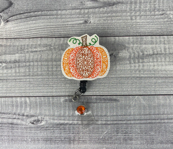 Beautiful Pumpkin Badge Reel